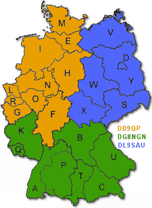 Zuständigkeit nach Regionen aufgeteilt